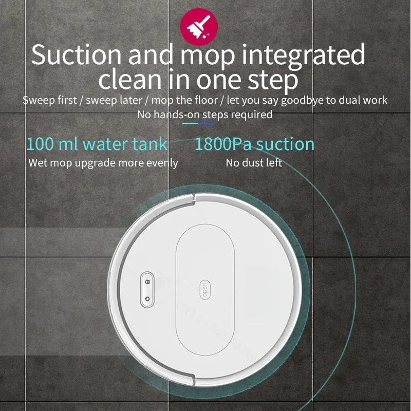 Smart Robot Vacuum Cleaner 3‑in‑1 Suction Mop Auto Recharge Remote Control Path Planning Household Floor Cleaning Appliance
