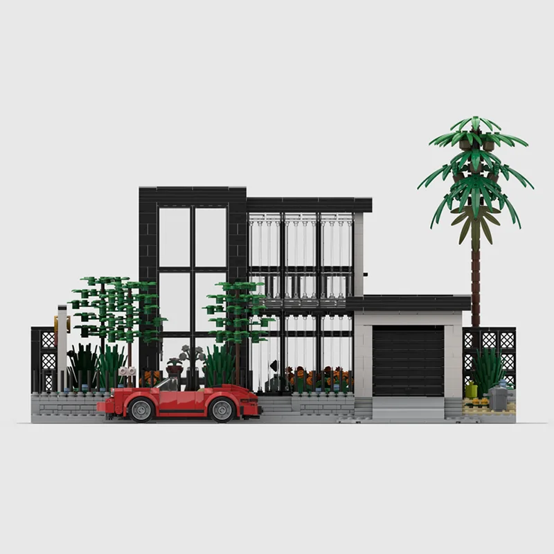 2108 pçs moc caribe praia villa rua lado modelo blocos de construção presentes natal arquitetura montar brinquedos diy criativo crianças