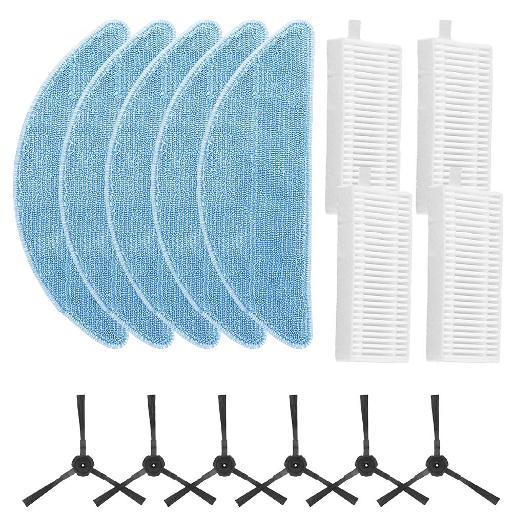 For ILIFE A12 for Pro Comprehensive for Cleaning Kit 4 Filters 5 Mop Cloths and 6 Side Brushes for Cleaner Living Spaces