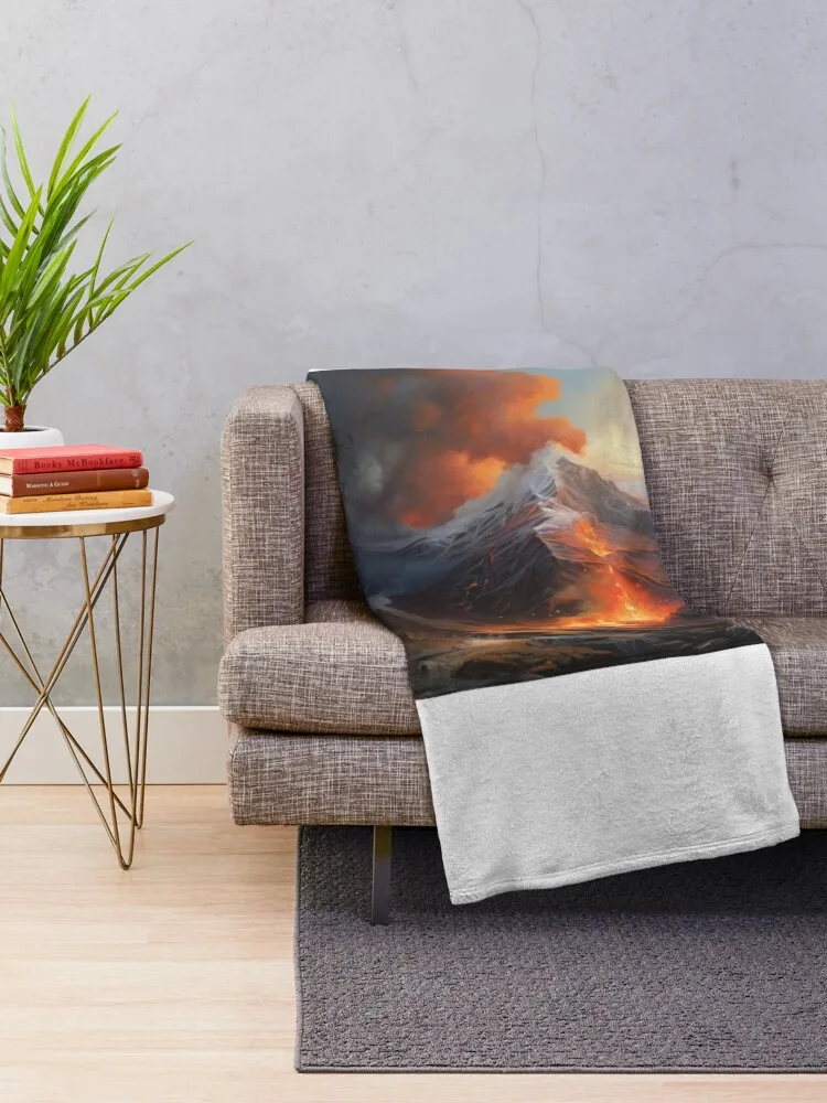 Burning mountain Throw Blanket Sofa Blankets For Sofas Blankets