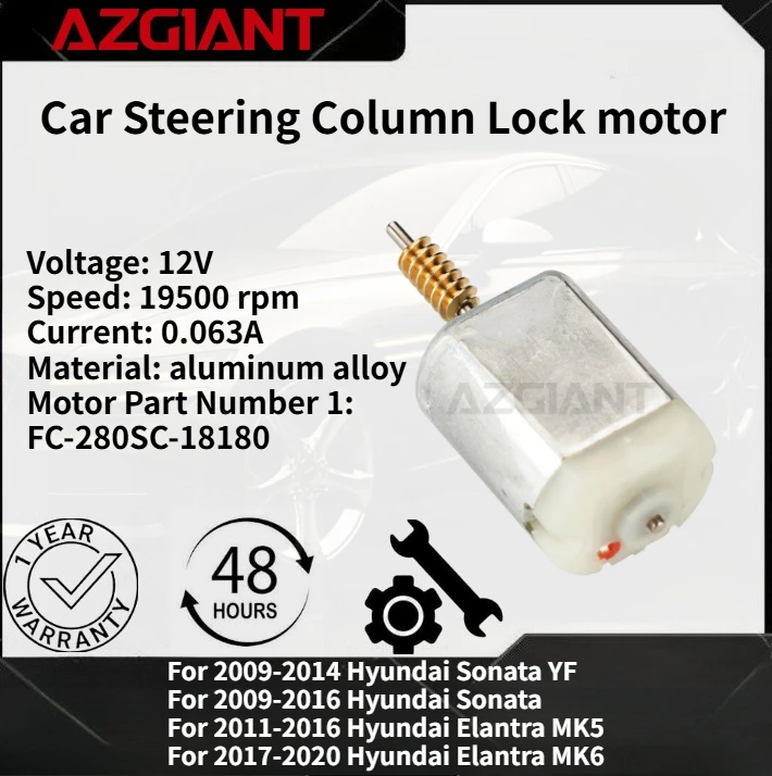 

For 2010-2015 Hyundai Tucson MK2/Santa Fe 2.4L/Elantra MK5 2011-2016 AZGIANT Car Steering Lock Actuator motor Auto Accessories