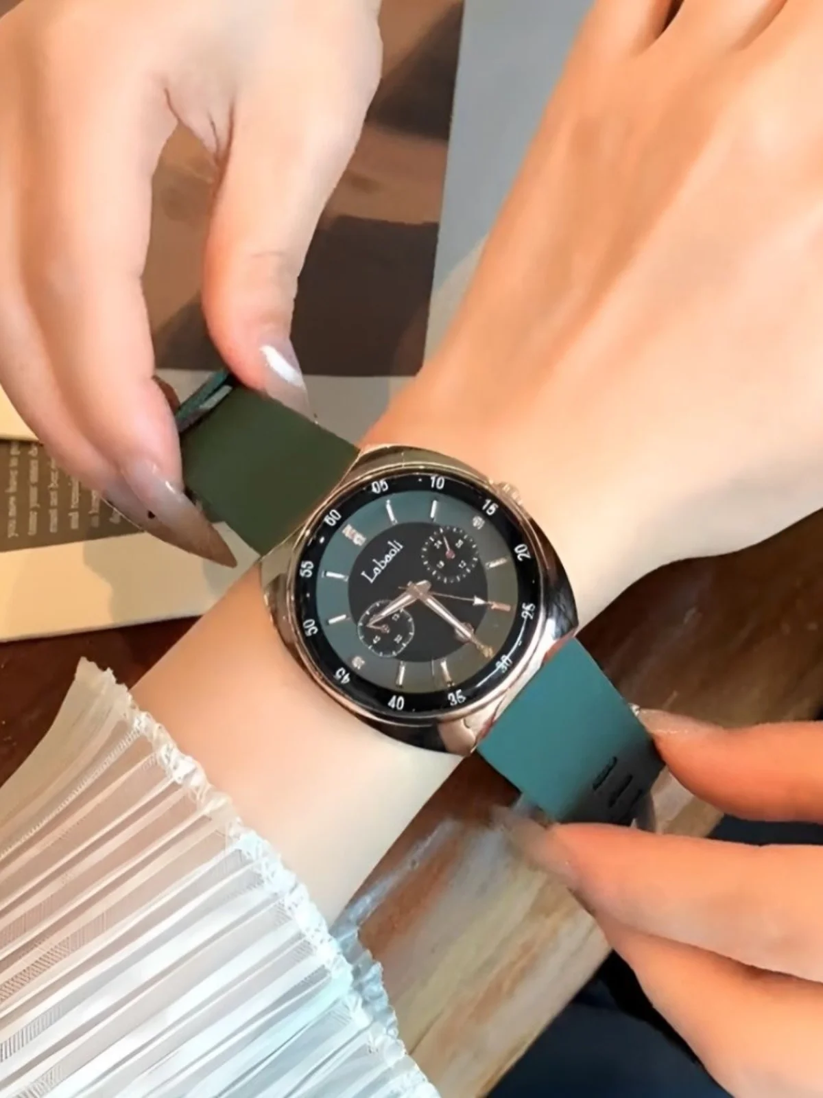 ساعات نسائية أنيقة، ساعات كوارتز بتقويم جديد للخريف/الشتاء للرجال والنساء، زوج من الساعات، ساعات الزوجين. #2