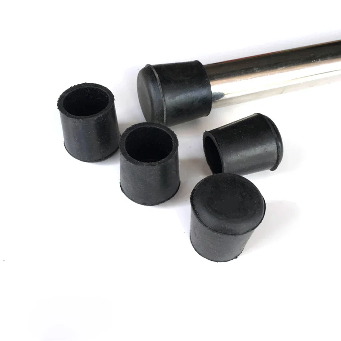 1-20Pcs Round Rubber Foot Cover Chair Legs Thickened Foot Pad Waterproof Table Legs Silent Foot Protection Cover Black ID10-76mm