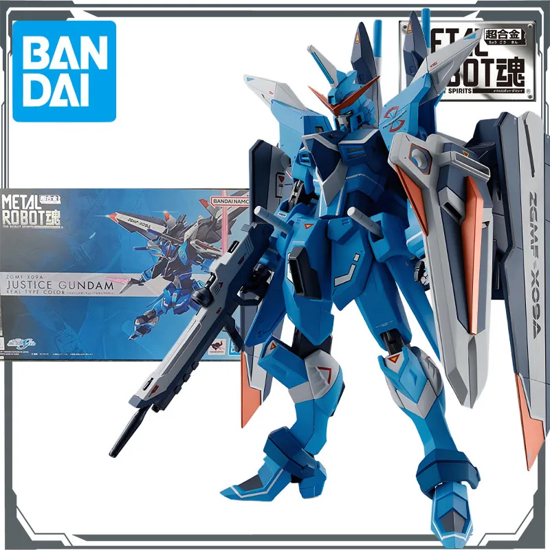 

Bandai Original Mobile Gundam METAL ROBOT ZGMF - X09A JUSTICE GUNDAM Anime Action Figures Toys for Boys Gift Model Ornaments