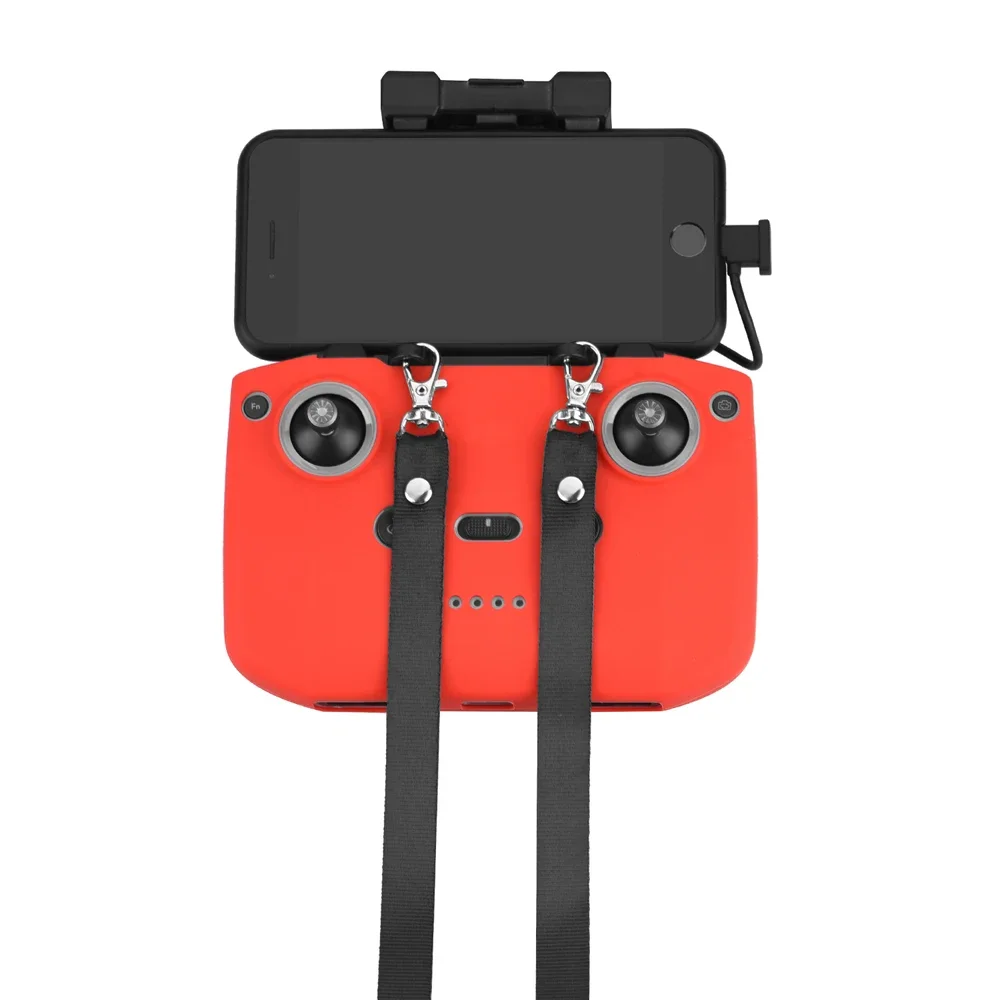 매빅 에어 드론용 랜야드 마운트, 넥 스트랩 브래킷, 리모컨 실리콘 커버 케이스, 매빅 에어 2, 2S, 3, 미니 2, 미니 3 프로용