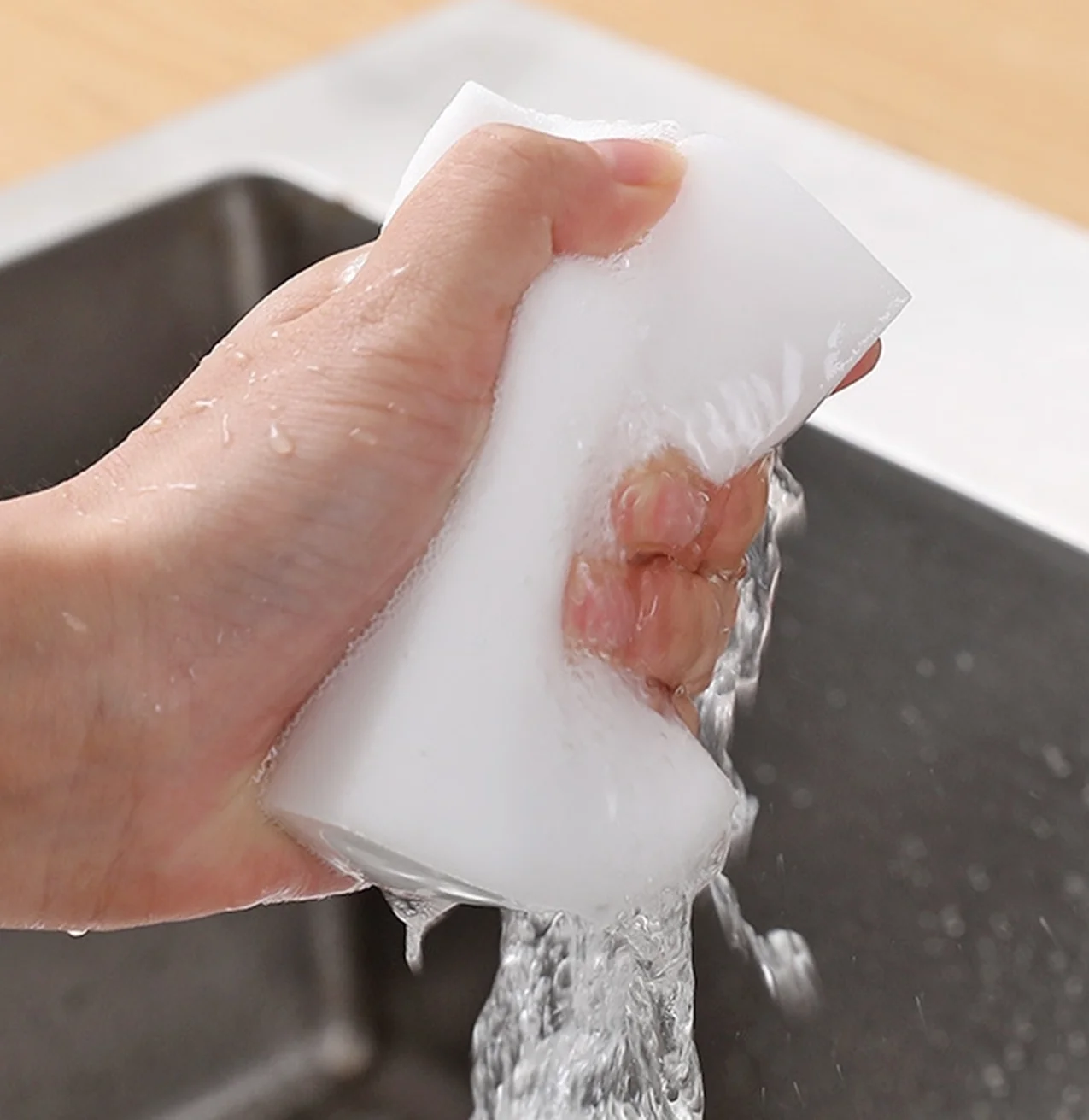 

1PCX Melamine Sponge White Magic Sponge Eraser Melamine Cleaner Multi-Functional Eco-Friendly Kitchen Magic Eraser 100*60*20mm