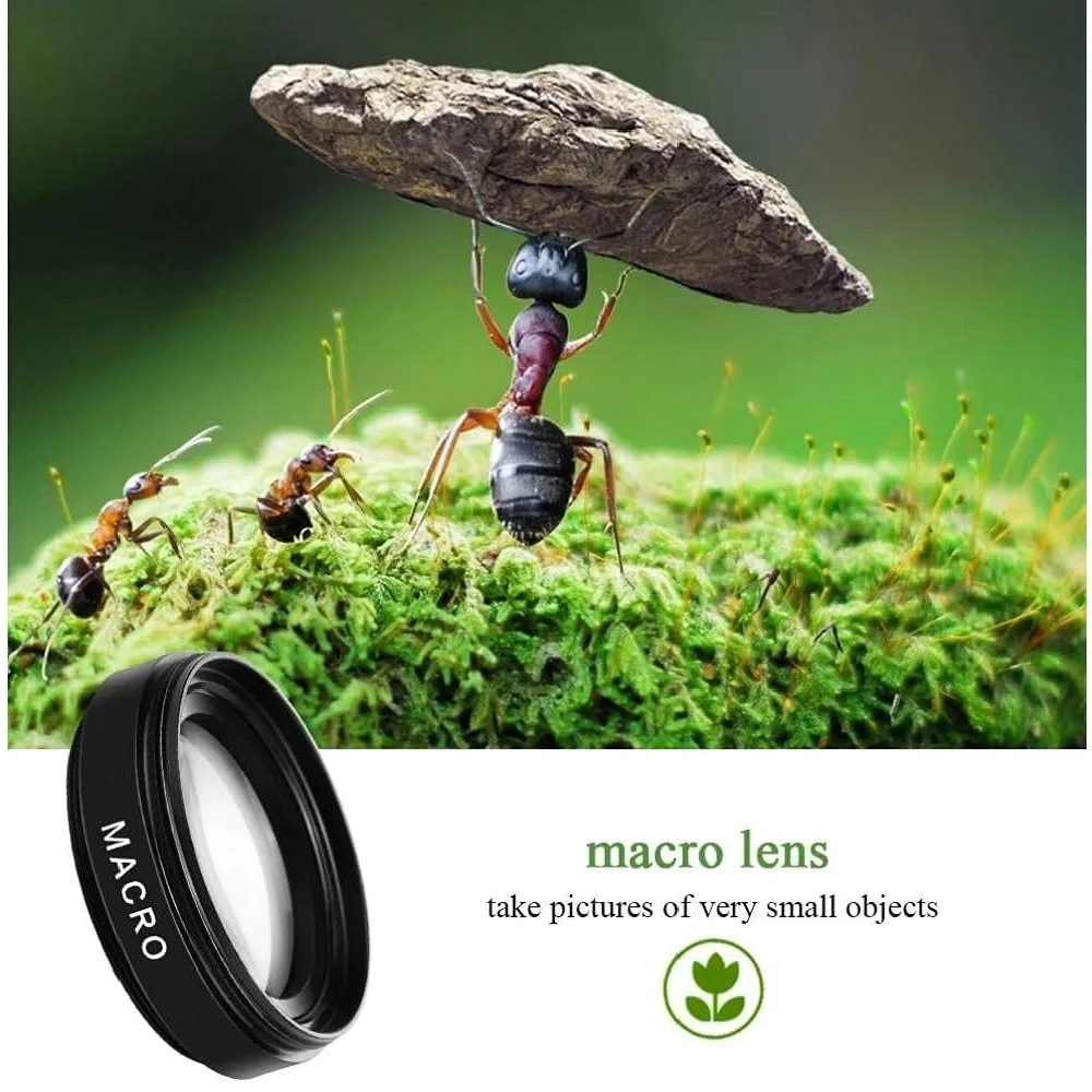 Mcoplus 0.45X سوبر زاوية واسعة عدسة ماكرو كاميرات الهاتف مجموعة عدسات لسامسونج أندرويد الهاتف الذكي iPhone16 15 14 13 12 11 MAX XS X