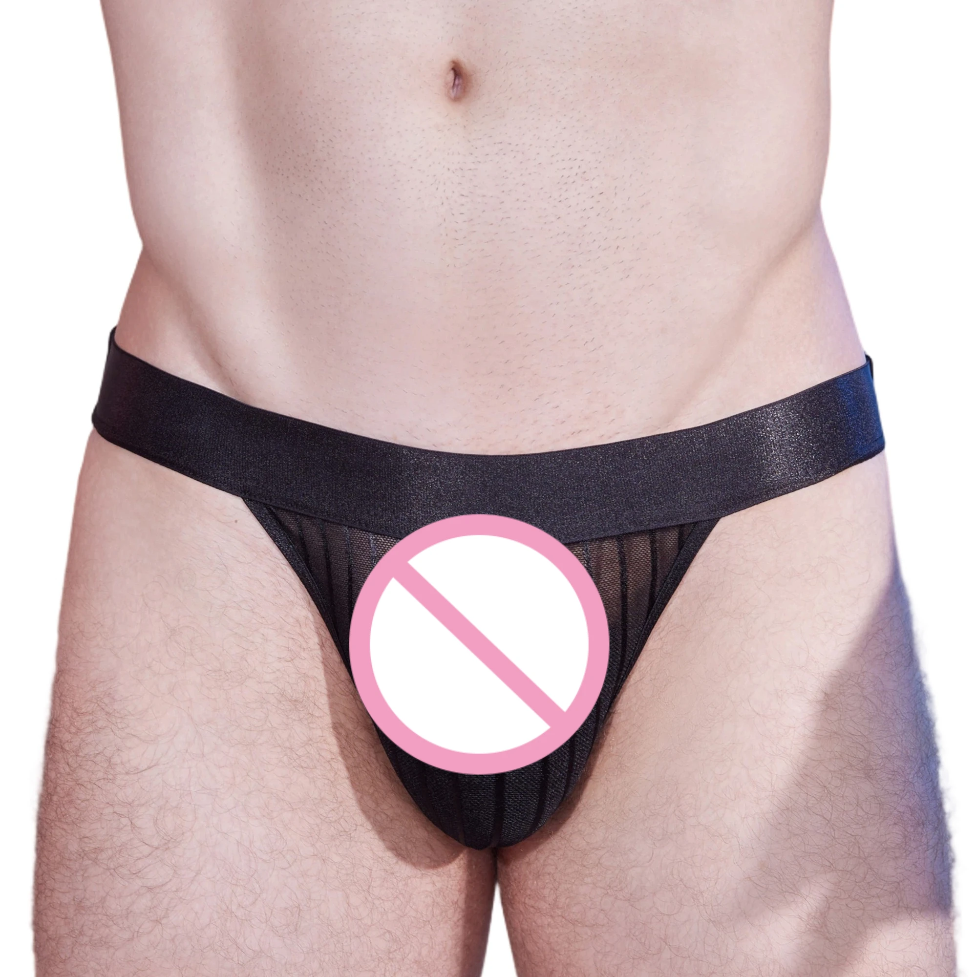 

Прозрачные мужские трусы-стринги с низкой посадкой, дышащие, эротические, для геев, G-стринги, U-образные трусы с расширяющимся карманом, брифы