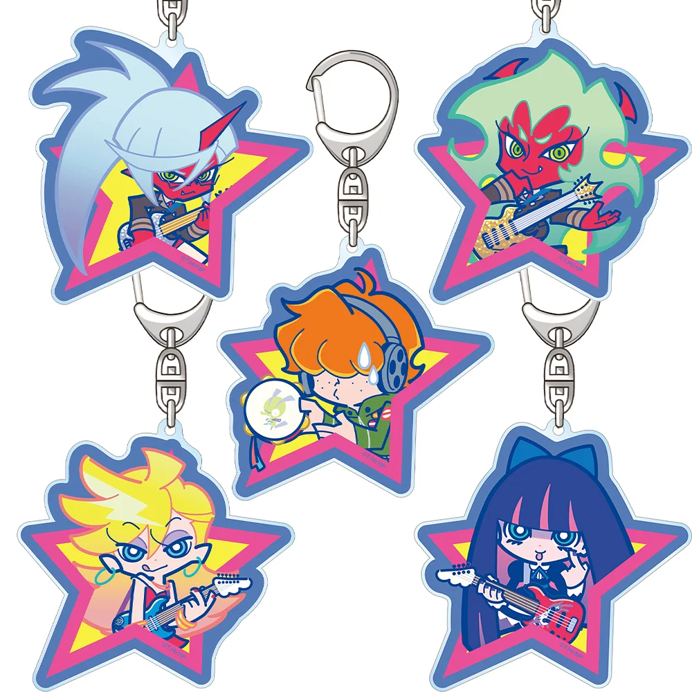 Panty & Stocking with Garterbelt Panty Stocking Brief Scanty Kneesocks Polyester Polyurethane Acrylic Keychain Bag pendant Gifts