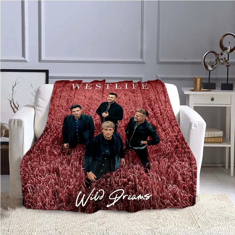 Manta de música de la banda Westlife, manta suave y cálida para cosplay, deportes, Yoga, sofá cama, regalo para fanáticos del Día de San Valentín, póster de tapiz