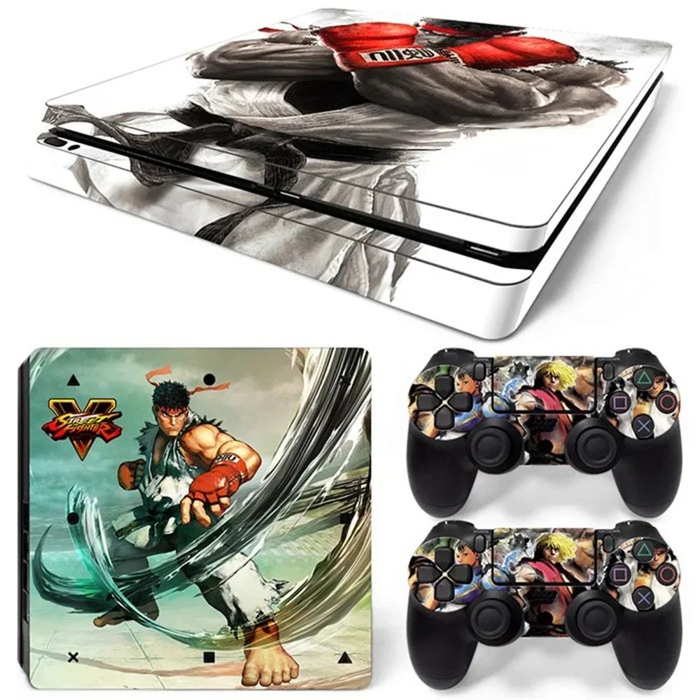 street fighter Colorful Design Vinyl Decals for PS4 Slim Console and Controllers skin sticker