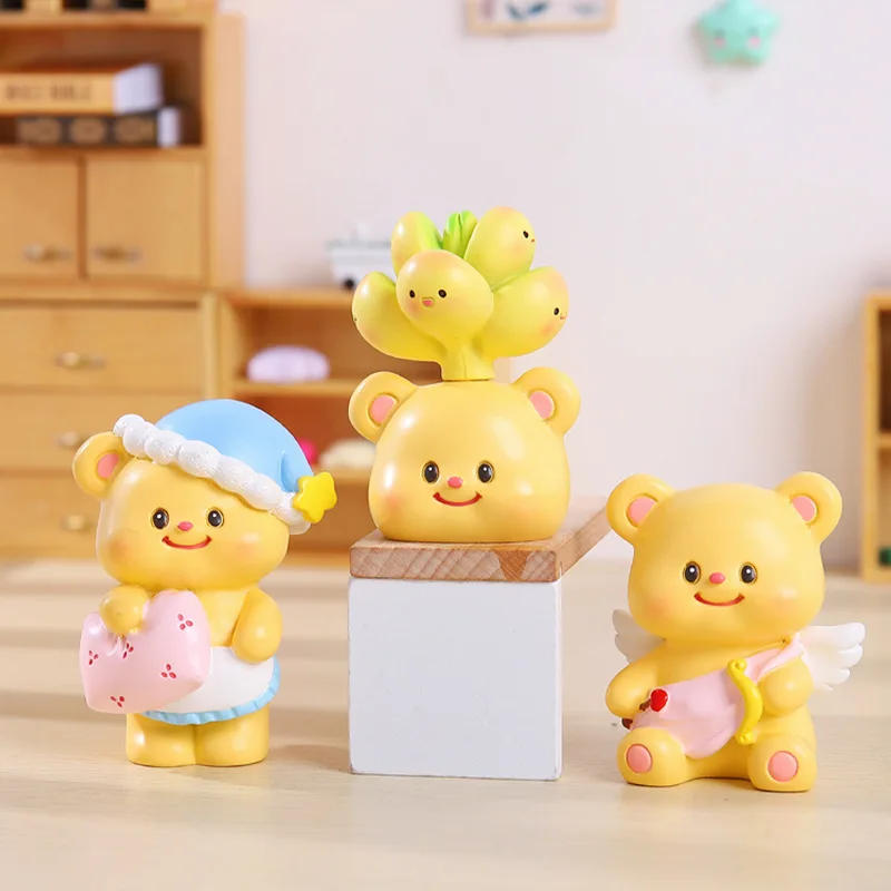 ขาย Super น่ารัก Butter ตุ๊กตาหมีกล่องตาบอด Figurine Room เดสก์ท็อปตกแต่งรถตกแต่งวันเกิดและวันหยุดของขวัญ