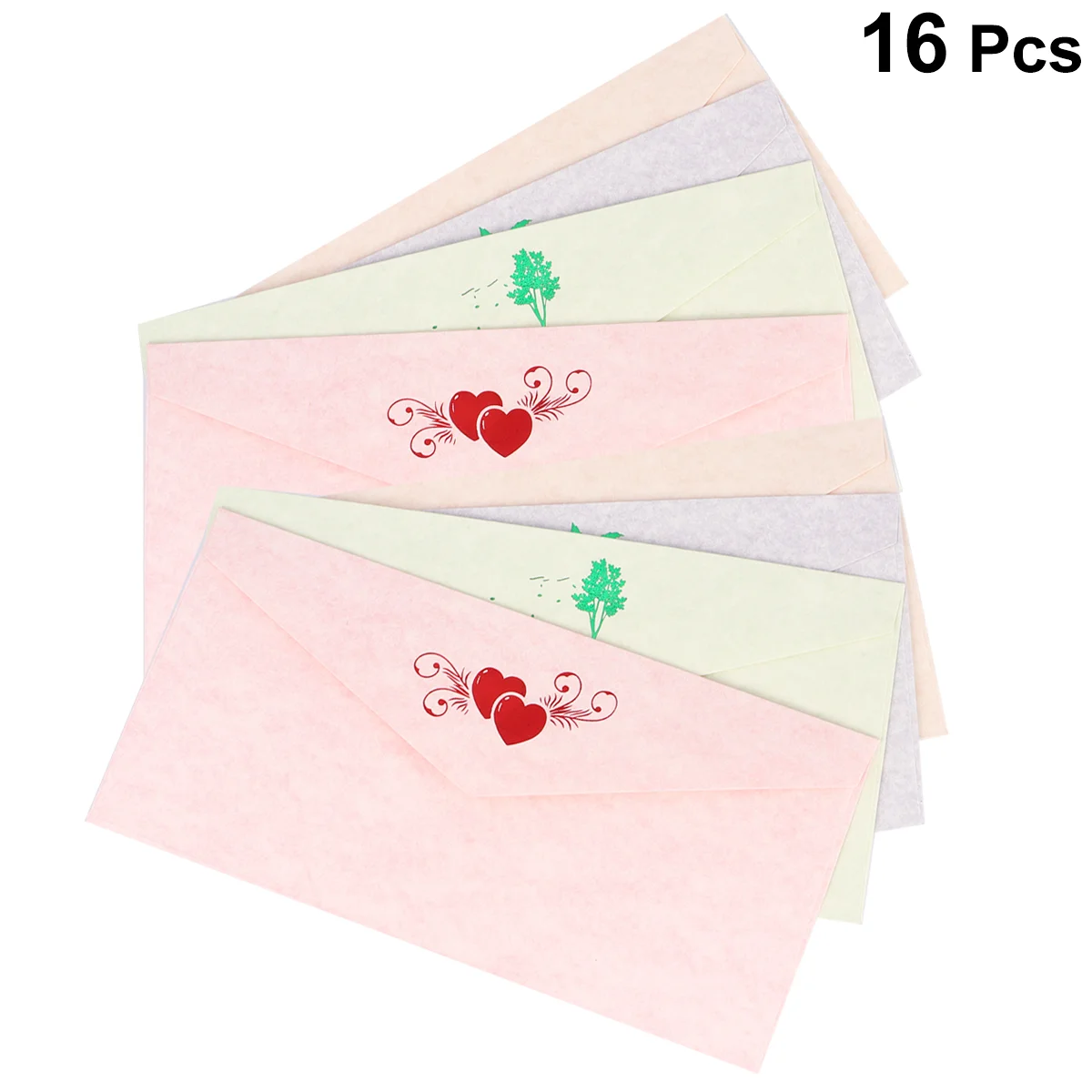 16 Pcs Blank Cards with Envelopes Letter Writing Stationary Retro Paper Storage Foldable Postcard