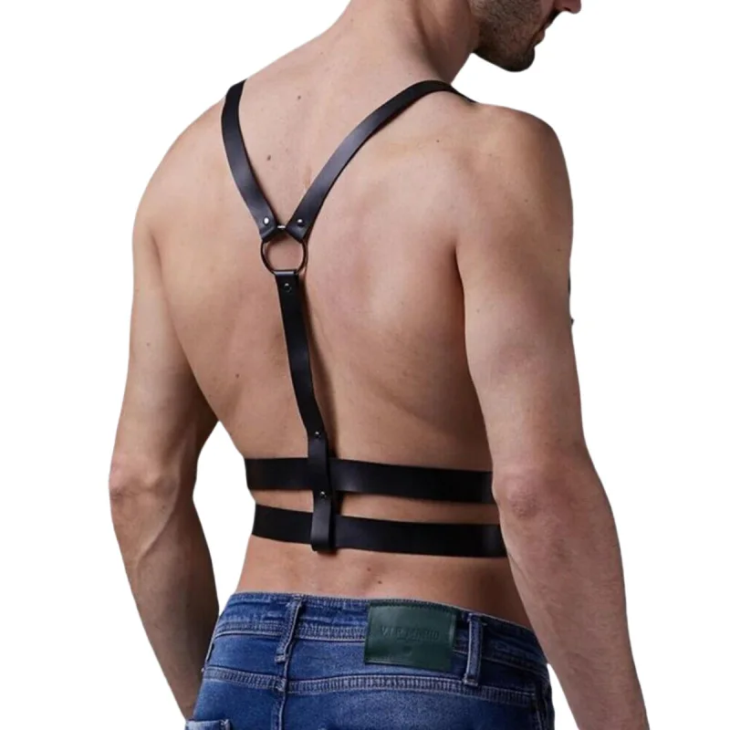 Fashion Chest Harness Belts Suspenders for Men Punk Rock Leather Body Straps Gothic Gay Clothing Street Style Accessories view 2