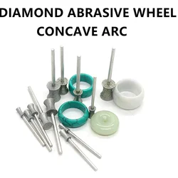 Arco circolare concavo diamante ruota abrasiva vetro rotondo anello testa molatura perline gioielli in giada intaglio strumento di lucidatura