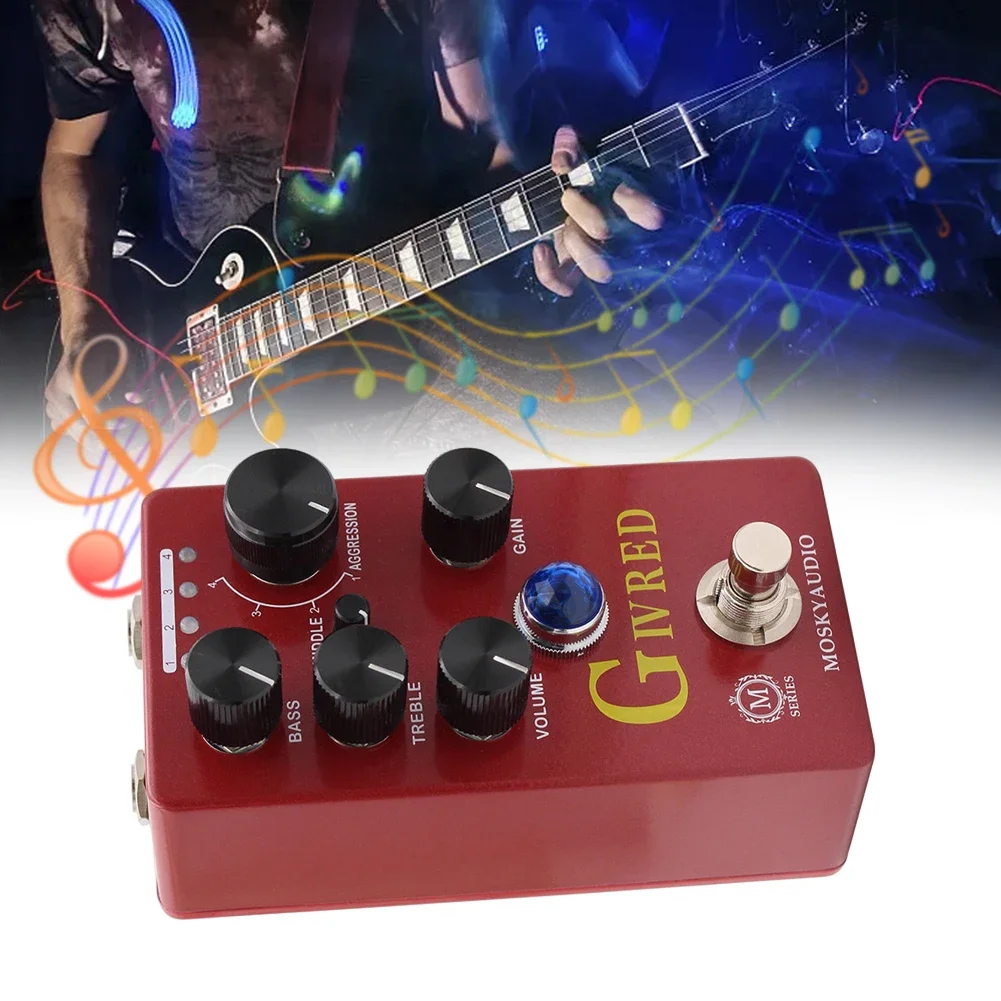 

​Overload Distortion Pedal Electric Guitar Effects Pedal For G IV RED 11.5*6.5*5cm Metal Shell Guitar Effects Processor Parts