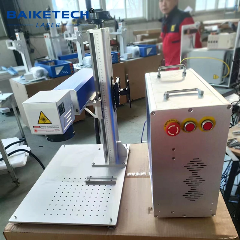 Factory Supply 100W Fiber Laser Marking Machine High Precision Permanent Logo Serial Number Metal Engraving Equipment