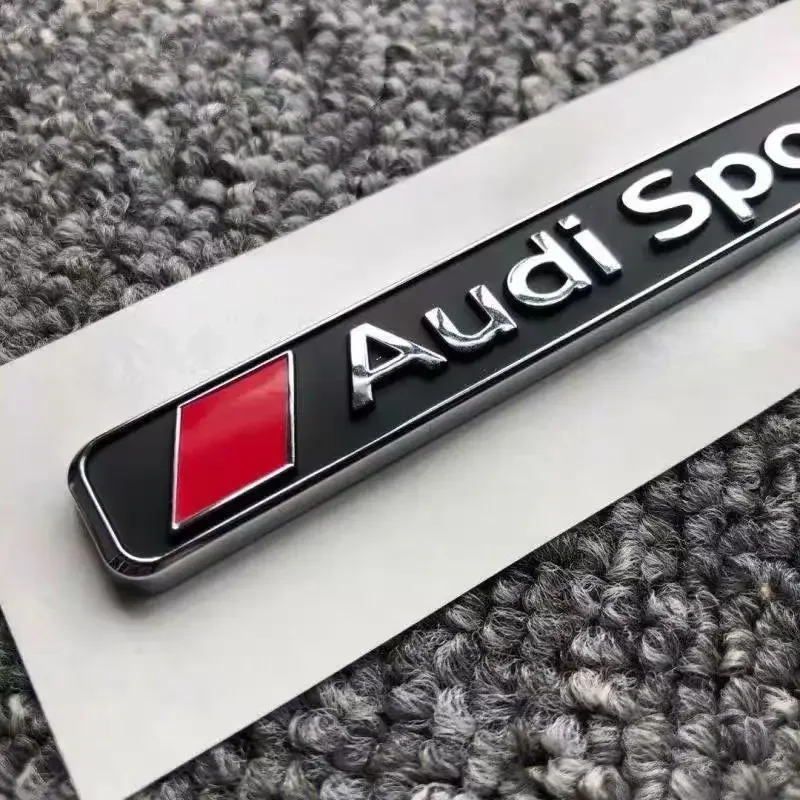 ABS أودي الرياضة شارة تصفيف السيارة لأودي S A1 Q7 Q8 TT RS A3 A4 Q5 A7 B9 جسم السيارة الجذع ملصقات الديكور اكسسوارات السيارات
