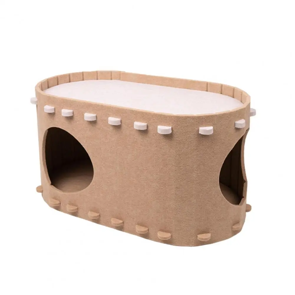 Escape relajante para gatos, cueva para gatos de verano, camas para aliviar el estrés, casa resistente de doble capa para gatos de interior, hasta 22 libras