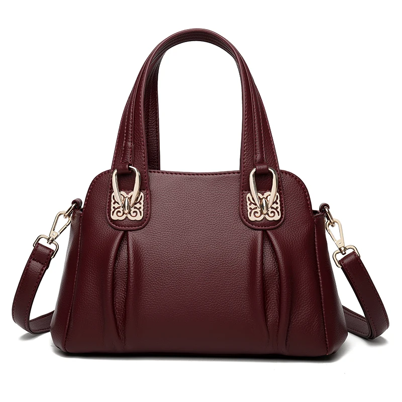 High Quality Soft Leather Large Capacity Woman Handbag Fashion Shoulder Messenger Bag Luxury Design Crossbody Purse Female Tote