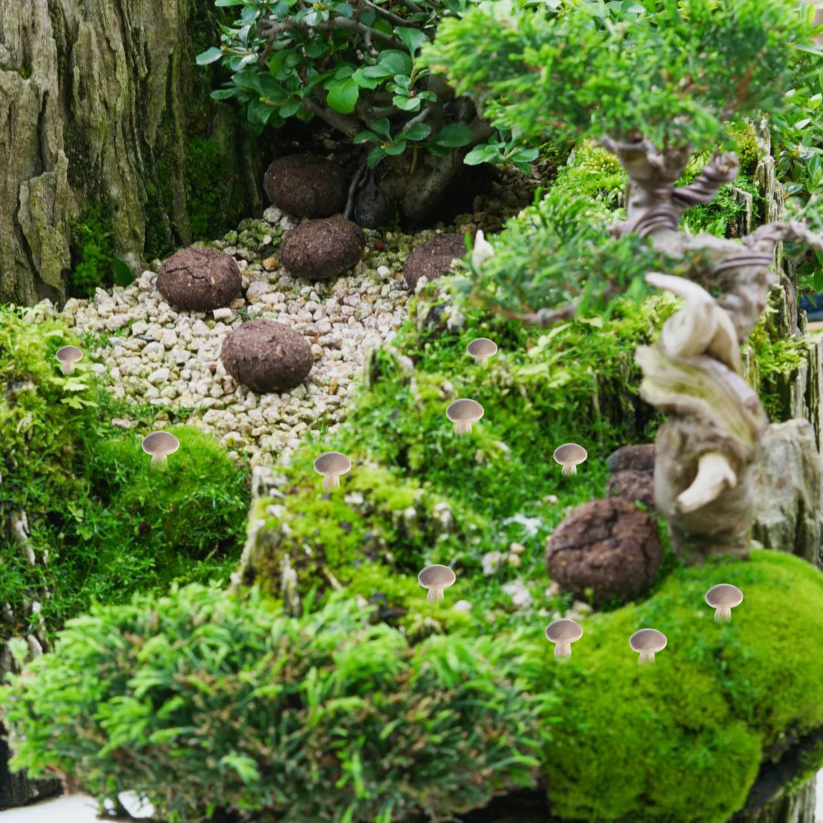 

100Pcs Small Mushroom Decorations DIY Room Ornament Micro Landscape Mushroom Statue Unique Gift Choice Fairy Garden Decor