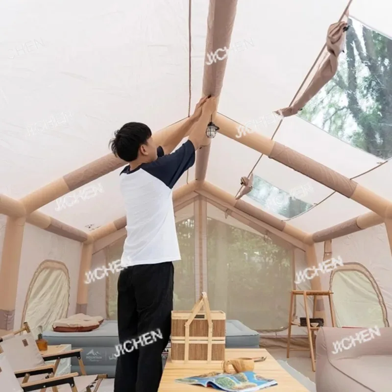 

Quick Automatic Opening Inflatable Tent Two Bedrooms One Living Room Sandbeach Tents Large Space Outdoor Camping Equipment