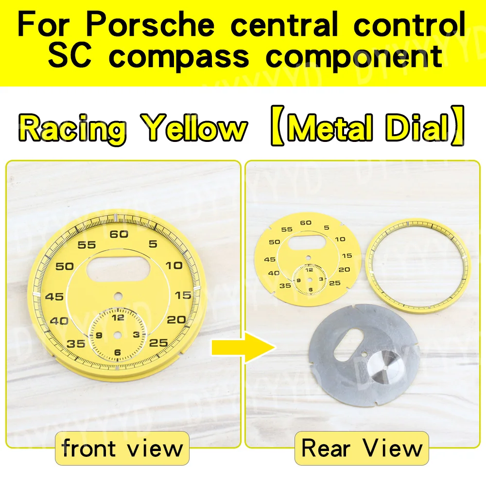 Dial Clock Gauge Chrono For Porsche 911 Carrera 991 997 For Cayenne 958 For Panamera 970 Interior Dial Plate Ring Accessories