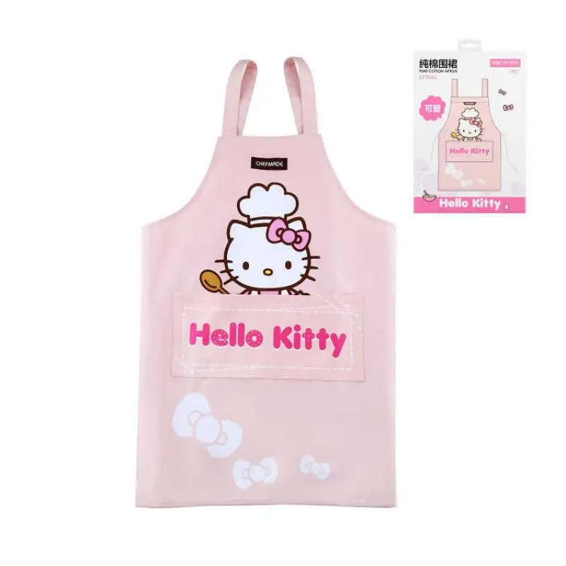 Hello Kitty Kitchen Baking Cotton Apron Household Kitchen Cooking Tools Game Tools Women Accessories Festival Party Decoration