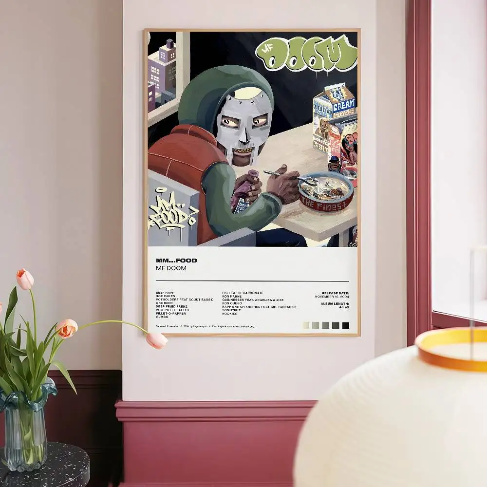 المغني MF Doom مطبوعات وملصقات ذات نوعية جيدة غرفة عتيقة مقهى ديكور ديكور المنزل