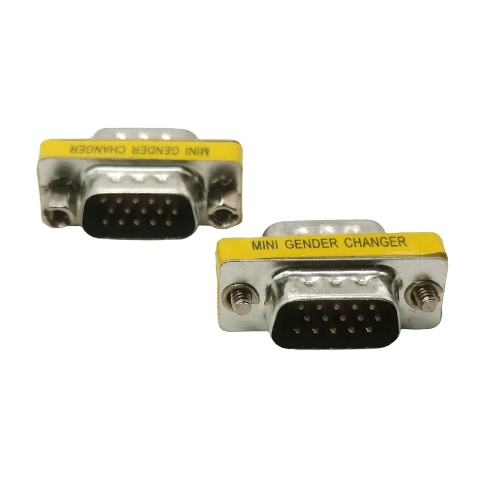 15 pin D-Sub VGA HD SVGA Male to Female MINI Gender Changer Adapter PC VGA Connector DB15 F/F Cable Extend Converter