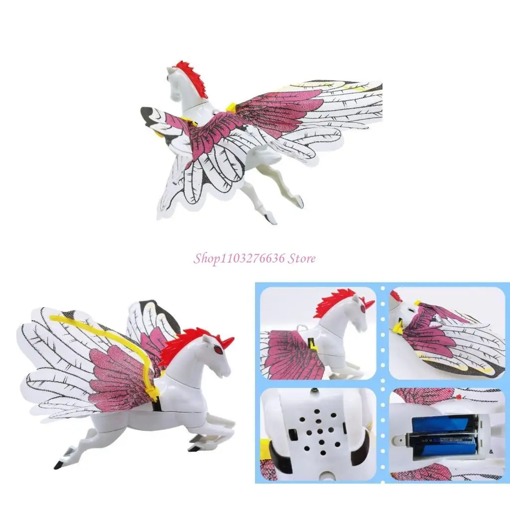 

R6FD Horse Toy Wing for Kids Halloween Toy Festival Entertainment Photo Props