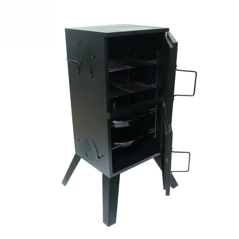 

Outdoor Garden BBQ Box Multi-layer Smoke Oven Household Large Cabinet Charcoal Bacon Pizza Oven