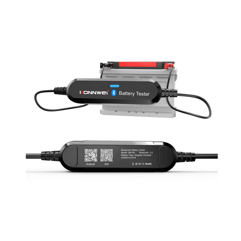 

Новинка 2022 года KONNWEI BK100 6 В 12 В Bluetooth аккумулятор монитор мобильный автомобильный мотоцикл тестер свинцово-кислотных аккумуляторов с приложением