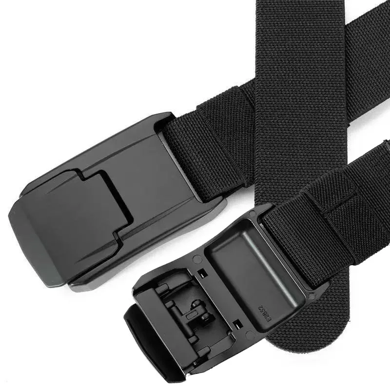 حزام مطاطي جديد للرجال أفضل حزام تكتيكي أسود سريع الإصدار بإبزيم معدني كامل من النايلون للجنسين حزام مطاطي حزام عمل