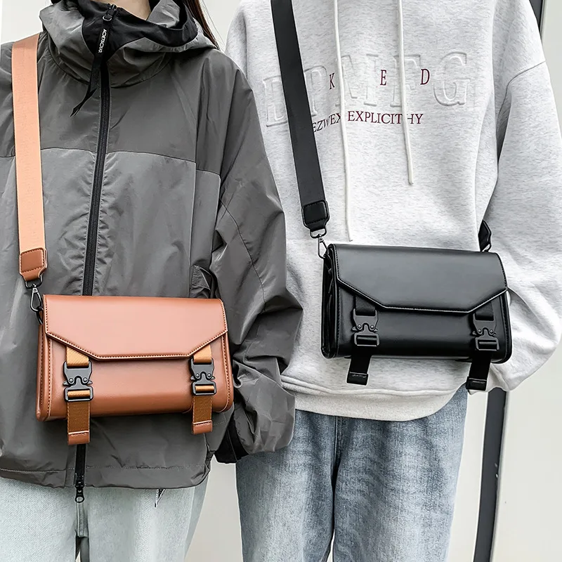 Trendy Crossbody Bag Flap Phone Purse Lock Closure Messenger Bag High-end Street Style Shoulder Bag for Daily Commute