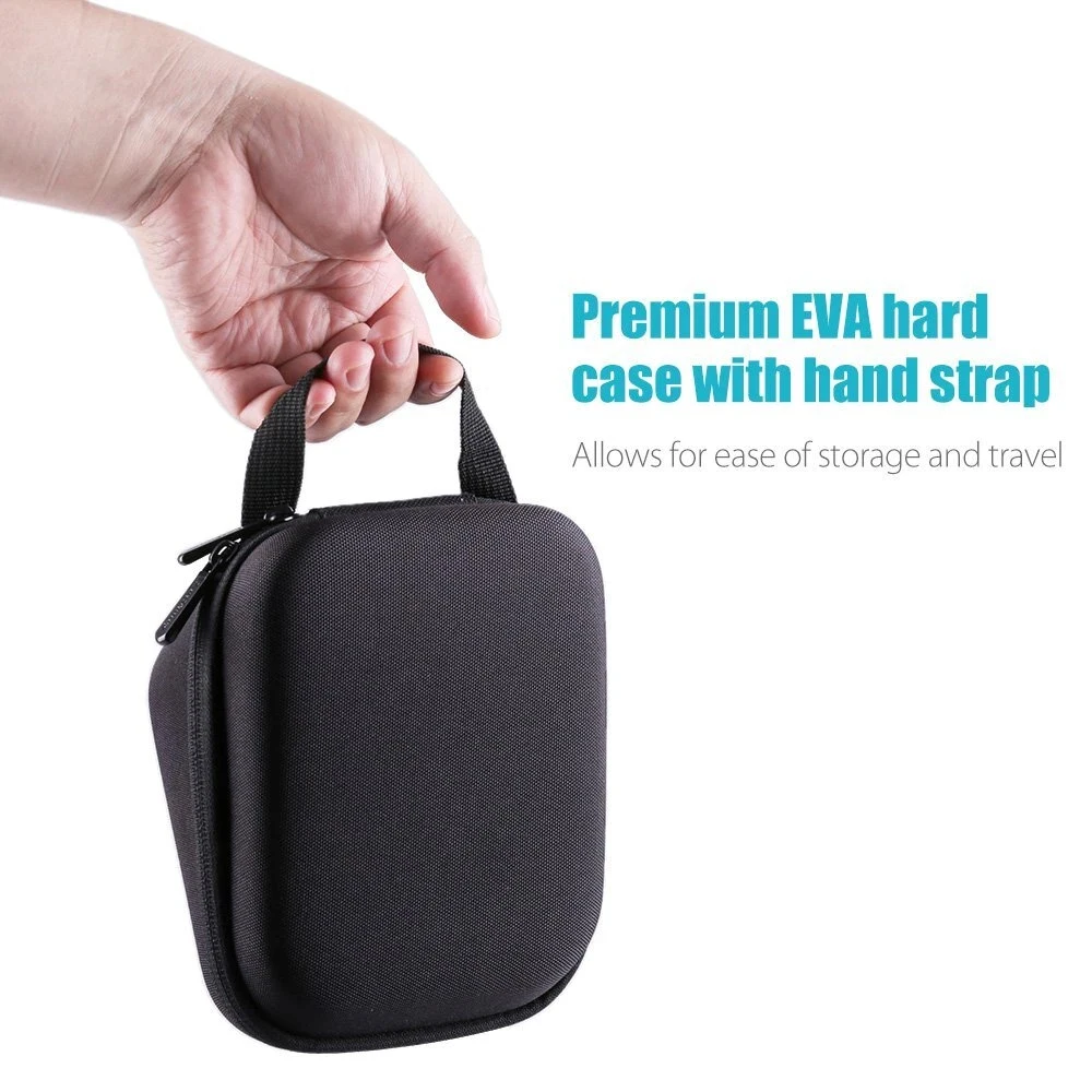 Black Storage Bag For Blood Pressure Monitor Tonometer Portable Zipper Storage Bag Reasonable Layout High Capacity Waterproof