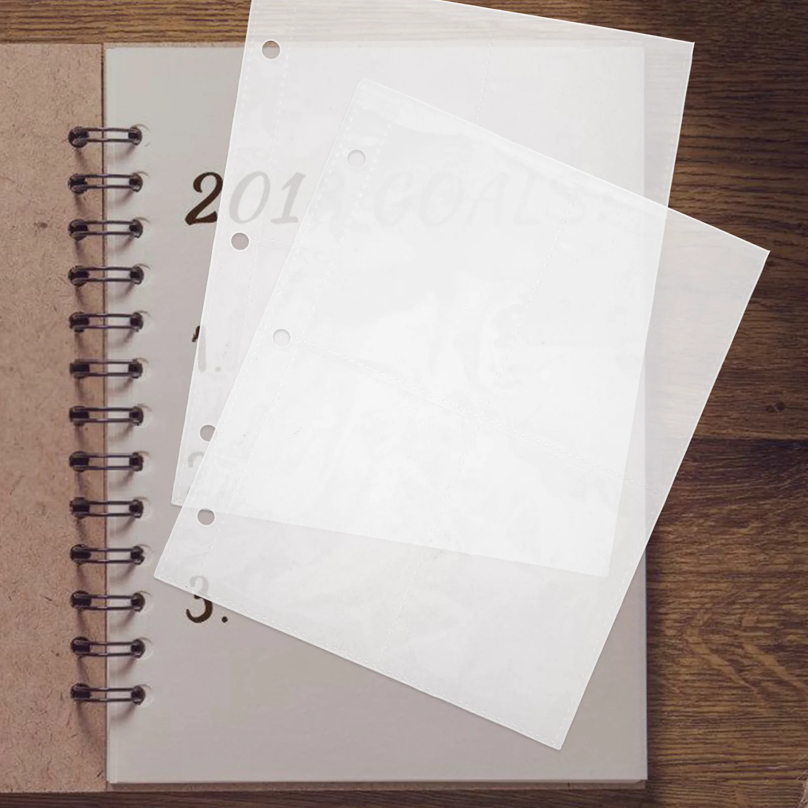 

10 Pcs Card Album Loose Leaf Binder Photo Pockets Pp Clear Display Refill Inner Pages Protector Plastic Card Holders Sheets File