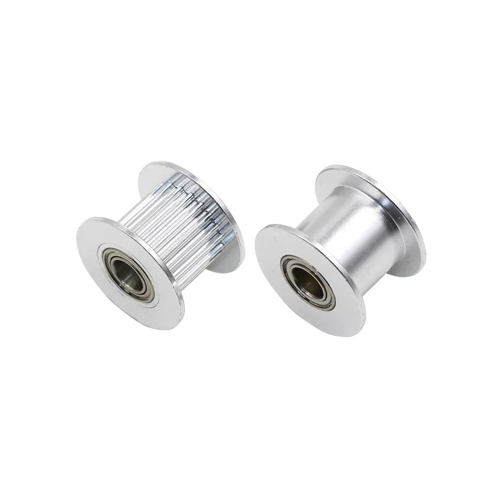 1Pcs GT2 10mm  Pulley 20 Without OR With Teeth, Idle Pulley 20Teeth Timing Gear Bore 5MM For GT2 belt Width 10MM For 3D Printer