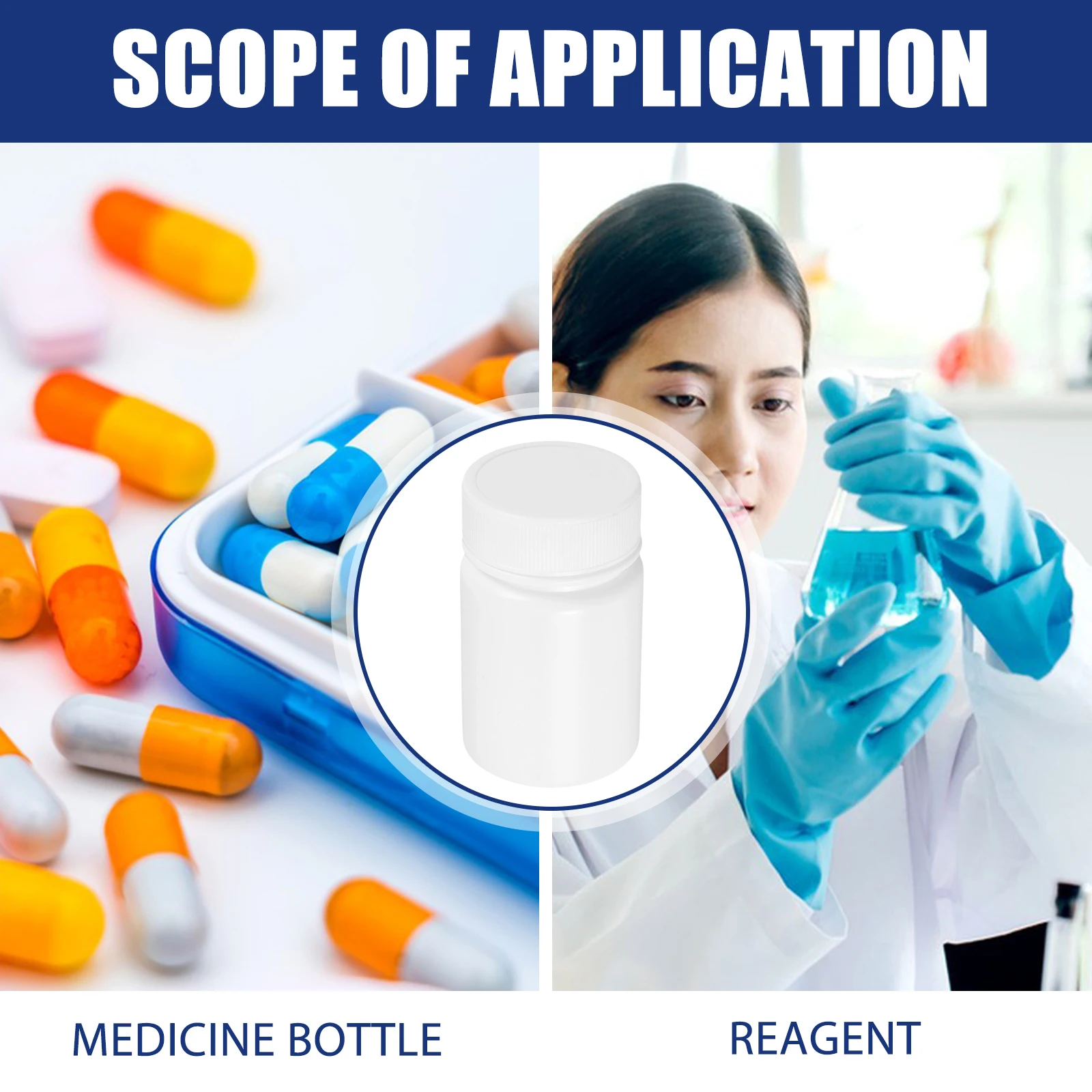 

10 Pcs Storage Vial Medicine Container Liquid Travel Bottles for Toiletries White Organizer