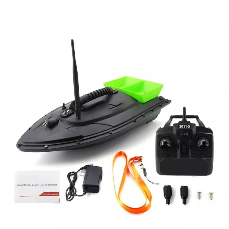 RC Boat Fishing Bait Boat With Double Motors Remote Control Boat for Fishing with Attracting Fish LED Lights