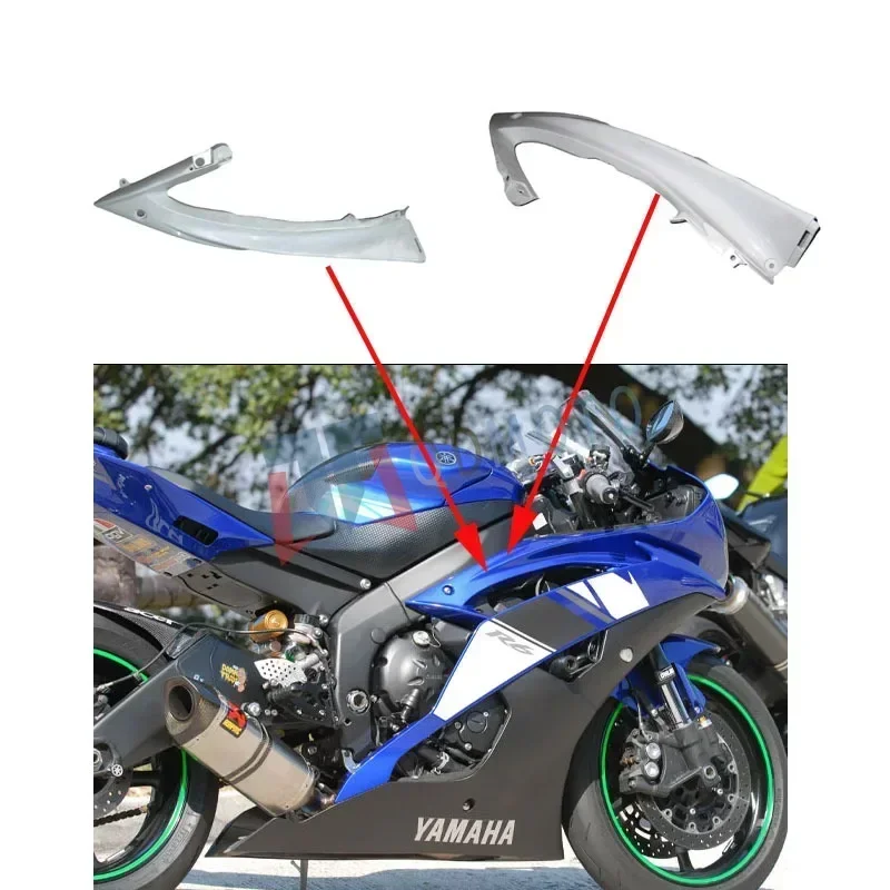 Dla Yamaha YZF-R6 2008-2016 niepomalowane nadwozie lewy i prawy górna pokrywa ABS owiewka wtryskowa akcesoria do modyfikacji motocykli