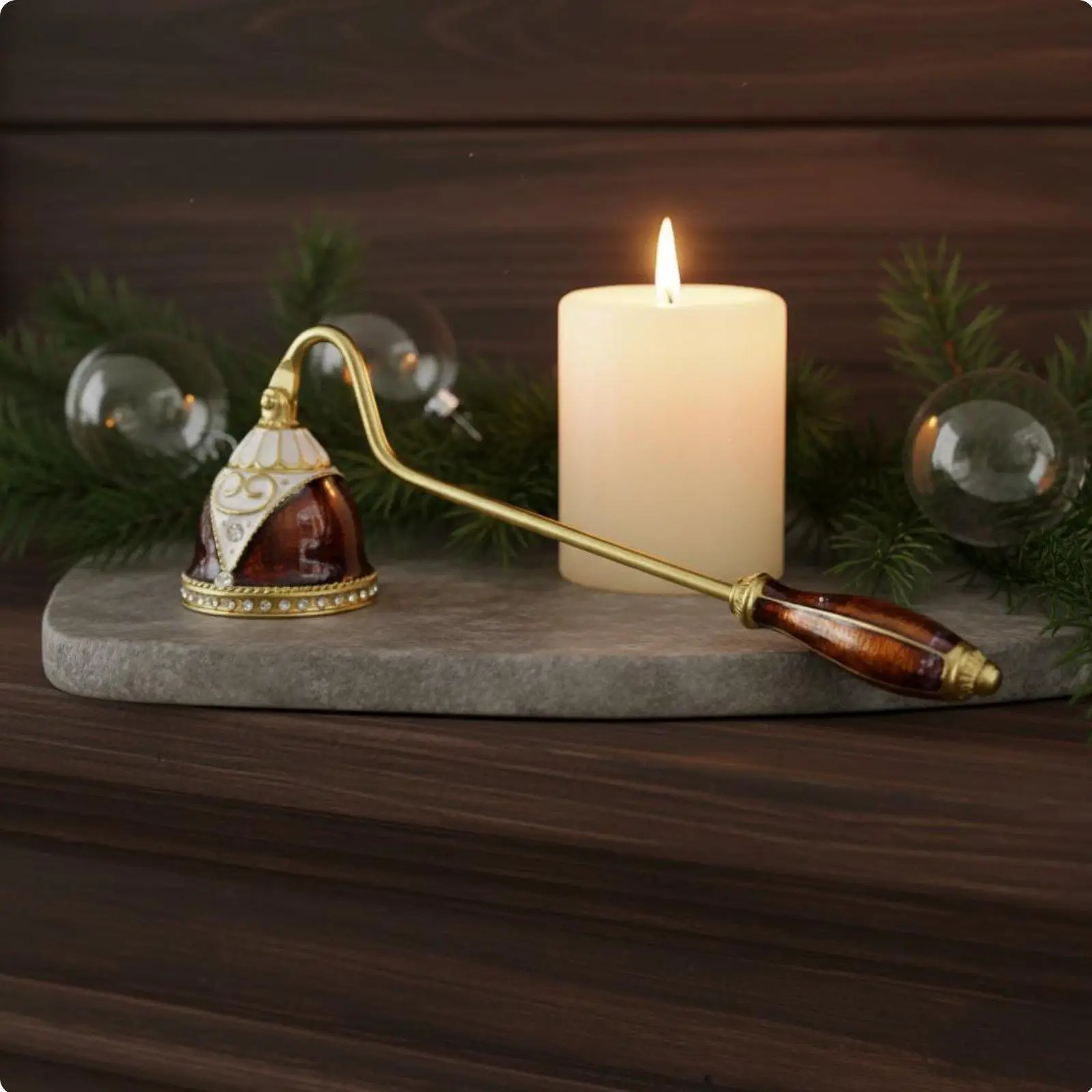 Classic Bell Candle Extinguisher Zinc Alloy Craft for Candles Gift Elegant Artistic Home Table Decor Piece