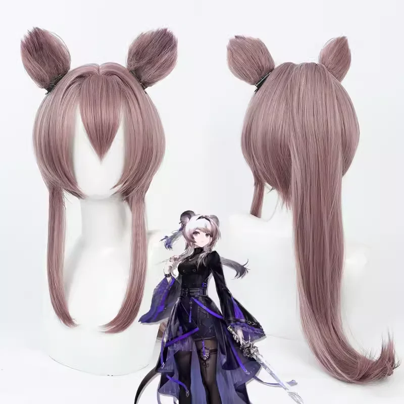

Arknights Lin Yuhsia Cosplay Wig Detachable Ponytail with Beast Ears Simulated Scalp