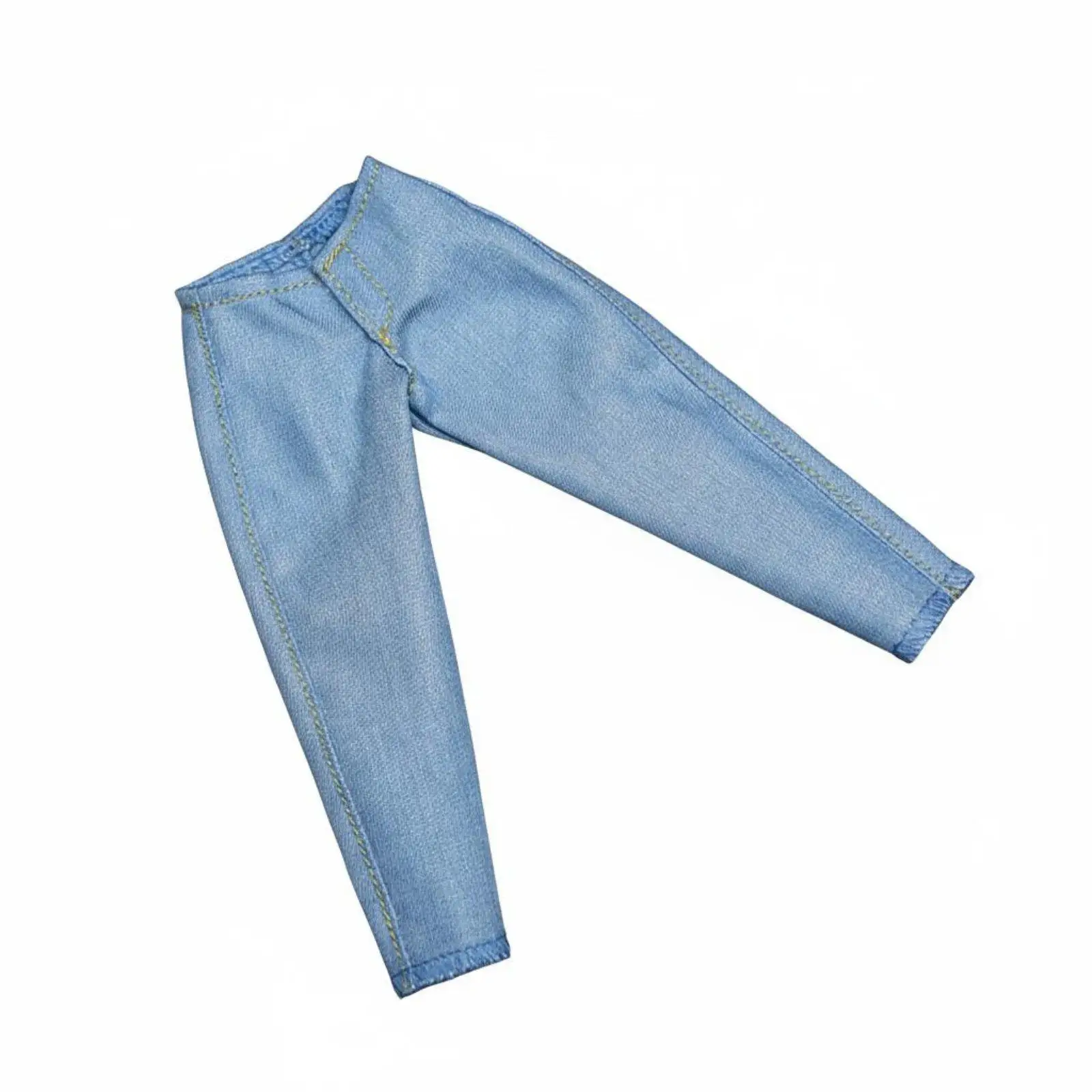 Wide-Legged and High-Legged Doll Jeans, Versatile Miniature Trousers