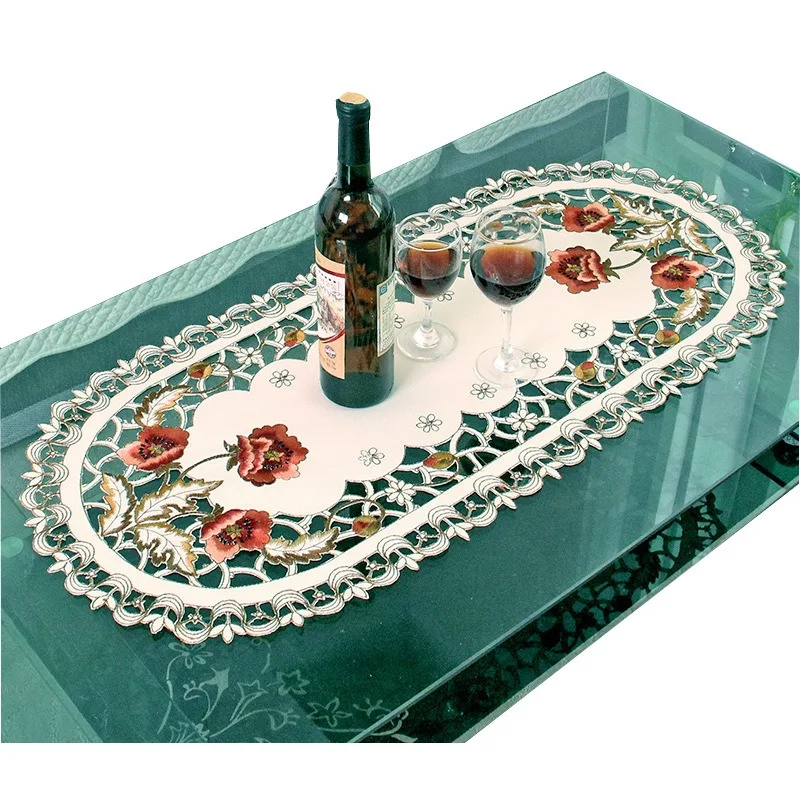 Printed Tablecloths Home Decor Rectangular Party Stain Resistant Tablecloth Dust Cover Side Table  Wedding Decoration