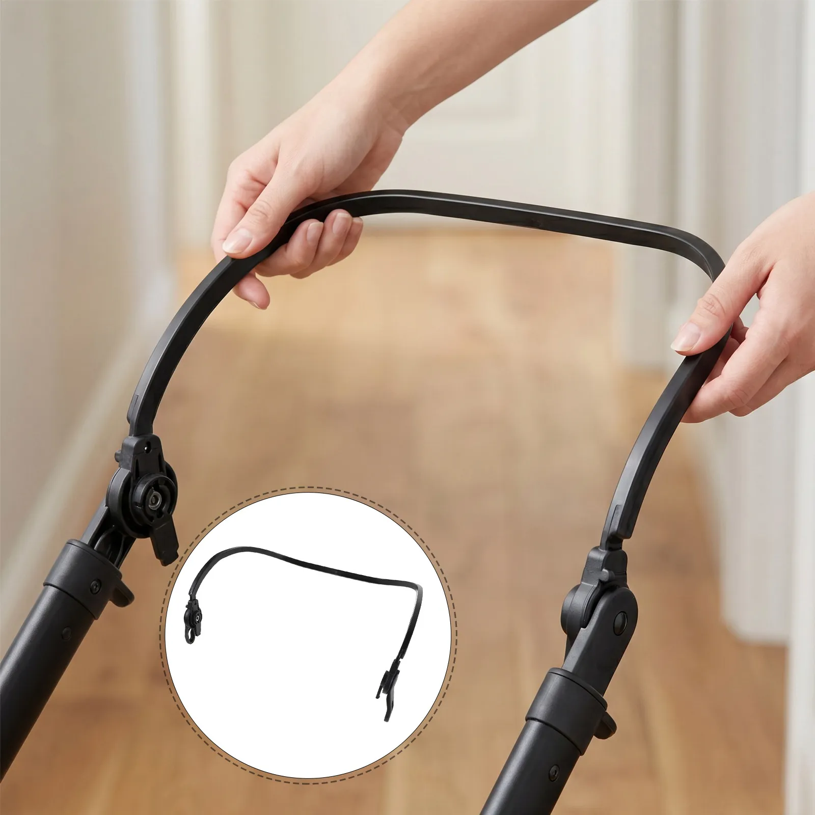 1Set Baby Stroller Canopy Support Rod Plastic Repair Bar Curved Awning Frame Clip Pushchair Shade Attachment Sunshade