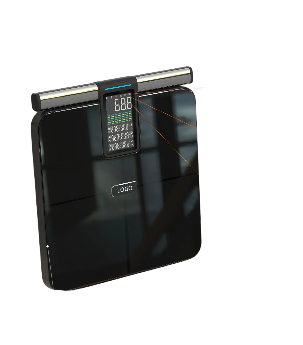 High-Precision 8-Electrode Smart Health Body Fat Scale Generates Body Composition Report