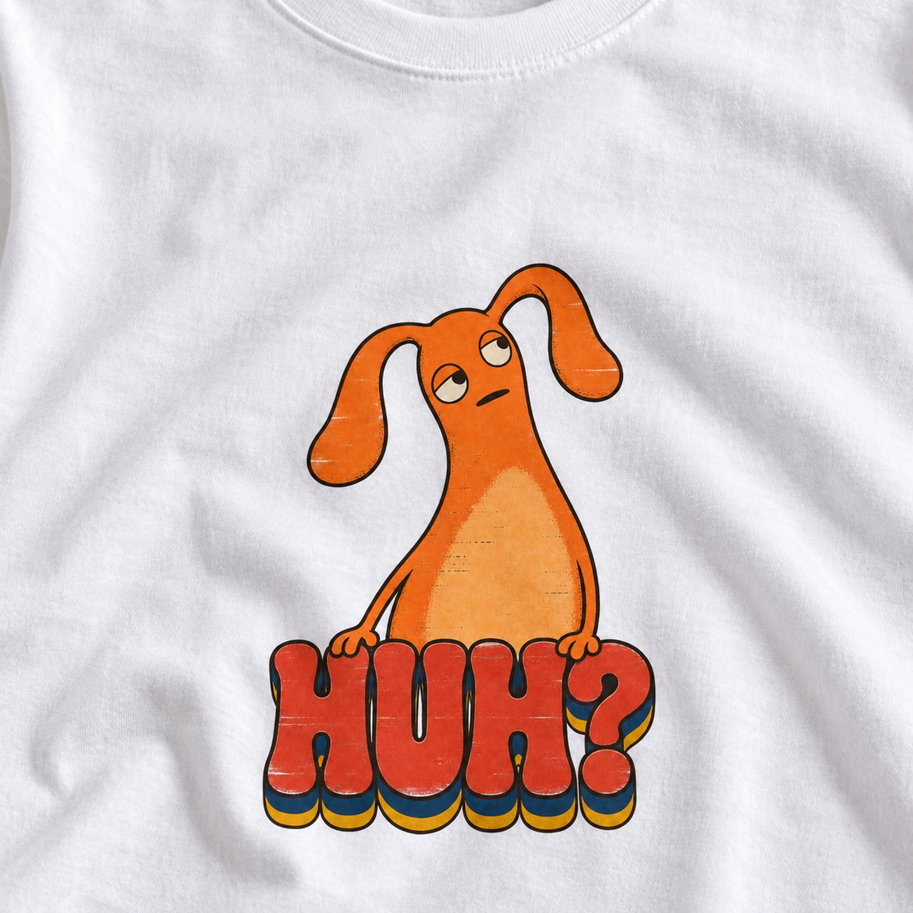 Confused Floppy-Eared Creature Graphic T-Shirt