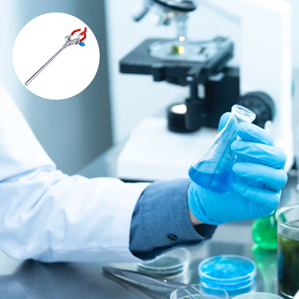 Flask Clamp Three-Claw Clip Flasks Squeezable Hip Stainless Steel Vise 3-prong Laboratory