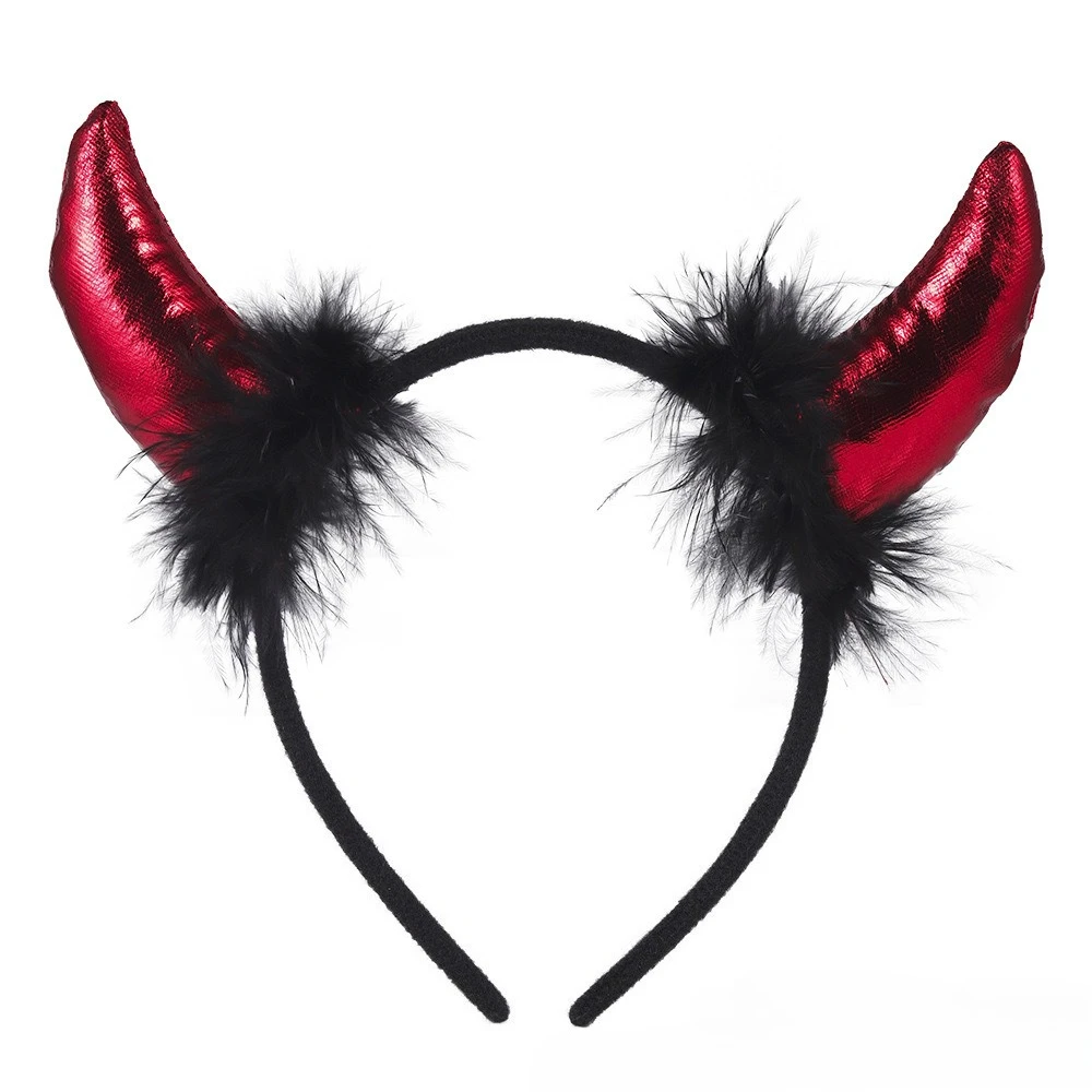 

12pcs Red Devil Horns Headband Bulk Ears Costume Accessories for Women Men Valentine‘s Day Halloween Costume Cosplay Party